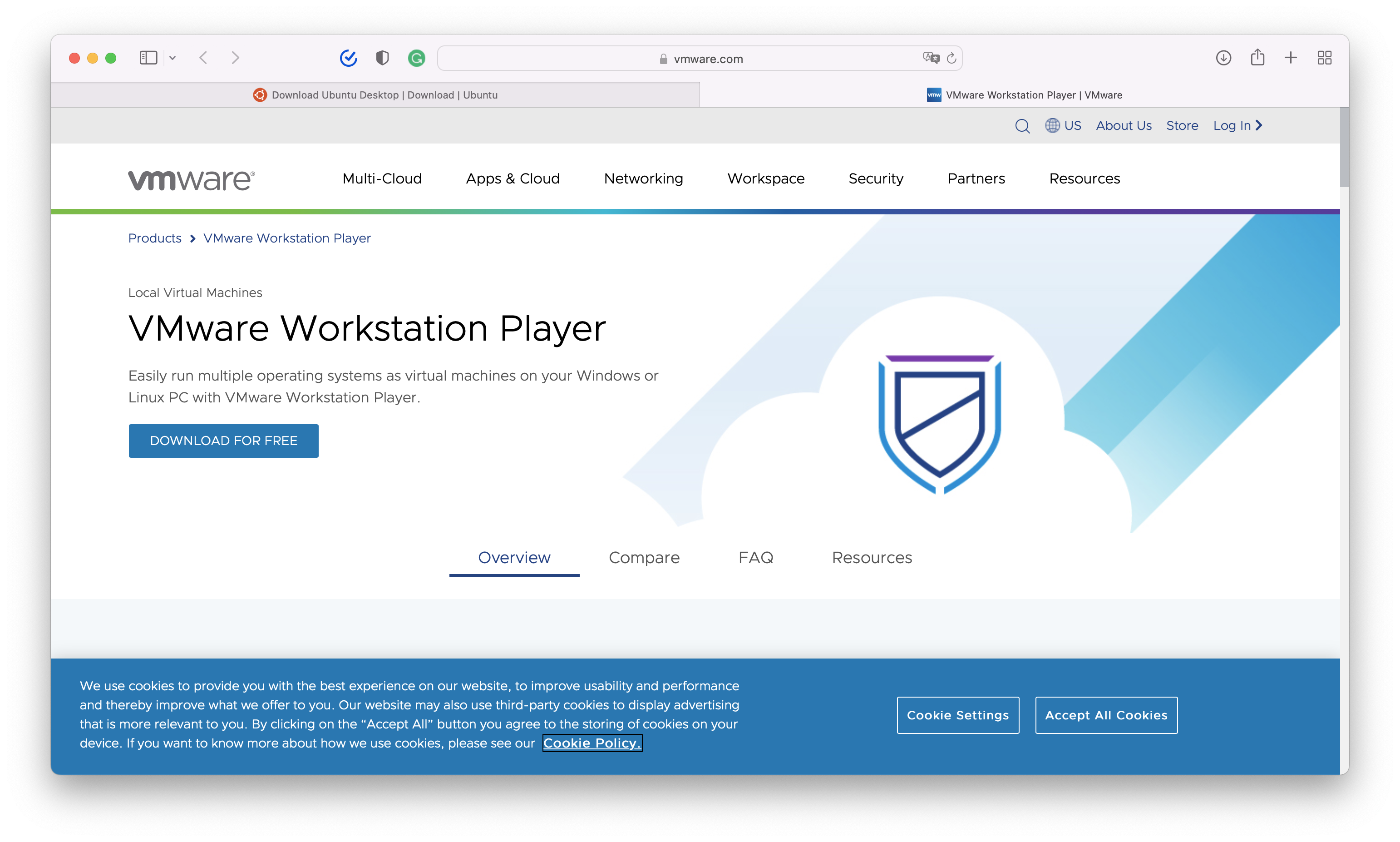 vmware官网下载vmware workstation player软件